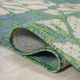 Zinnia Modern Floral Textured Weave Indoor/Outdoor Area Rug