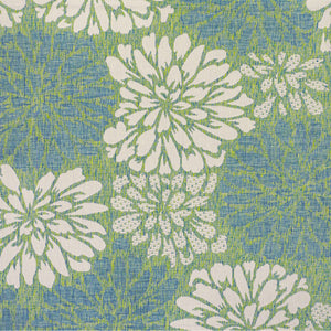 Zinnia Modern Floral Textured Indoor/Outdoor Square Area Rug