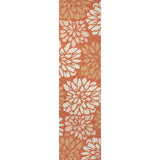 Zinnia Modern Floral Textured Weave Indoor/Outdoor Runner Rug