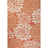 Zinnia Modern Floral Textured Weave Indoor/Outdoor Area Rug