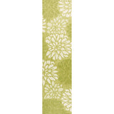 Zinnia Modern Floral Textured Weave Indoor/Outdoor Runner Rug
