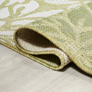 Zinnia Modern Floral Textured Weave Indoor/Outdoor Runner Rug