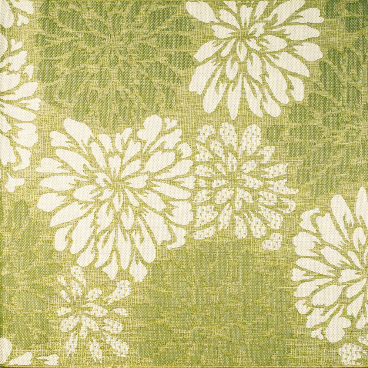 Zinnia Modern Floral Textured Indoor/Outdoor Square Area Rug