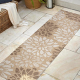 Zinnia-Modern-Floral-Textured-Weave-Indoor/Outdoor-Runner-Rug-Runner-Rugs