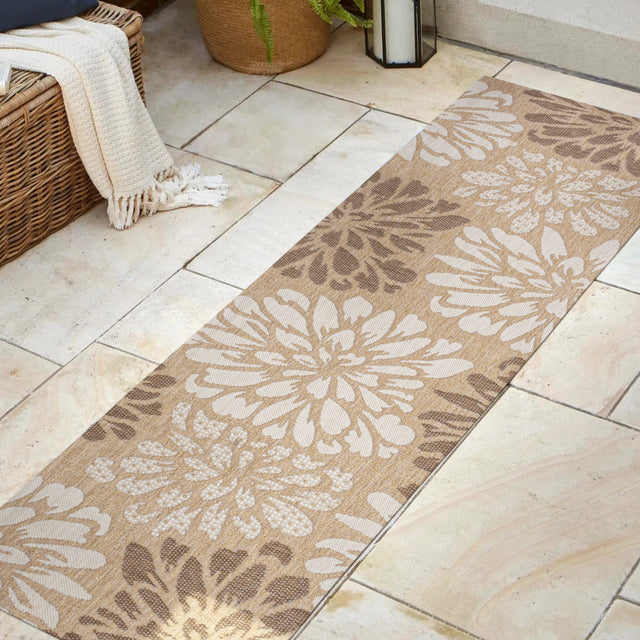 Zinnia-Modern-Floral-Textured-Weave-Indoor/Outdoor-Runner-Rug-Runner-Rugs