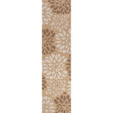 Zinnia Modern Floral Textured Weave Indoor/Outdoor Runner Rug
