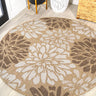 Zinnia-Modern-Floral-Textured-Indoor/Outdoor-Round-Area-Rug-Area-Rugs