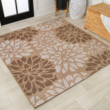 Zinnia-Modern-Floral-Textured-Indoor/Outdoor-Square-Area-Rug-Area-Rugs