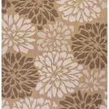 Zinnia Modern Floral Textured Indoor/Outdoor Square Area Rug