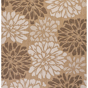 Zinnia Modern Floral Textured Indoor/Outdoor Square Area Rug