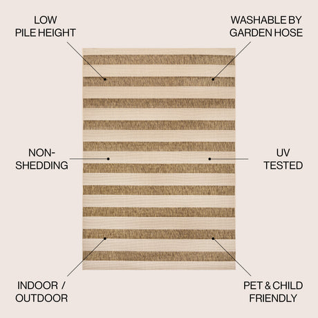 Aveiro Wide Stripe Indoor/Outdoor Area Rug