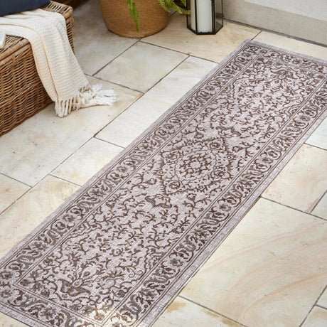 Jerash-Ornate-Medallion-Indoor/Outdoor-Runner-Rug-Runner-Rugs