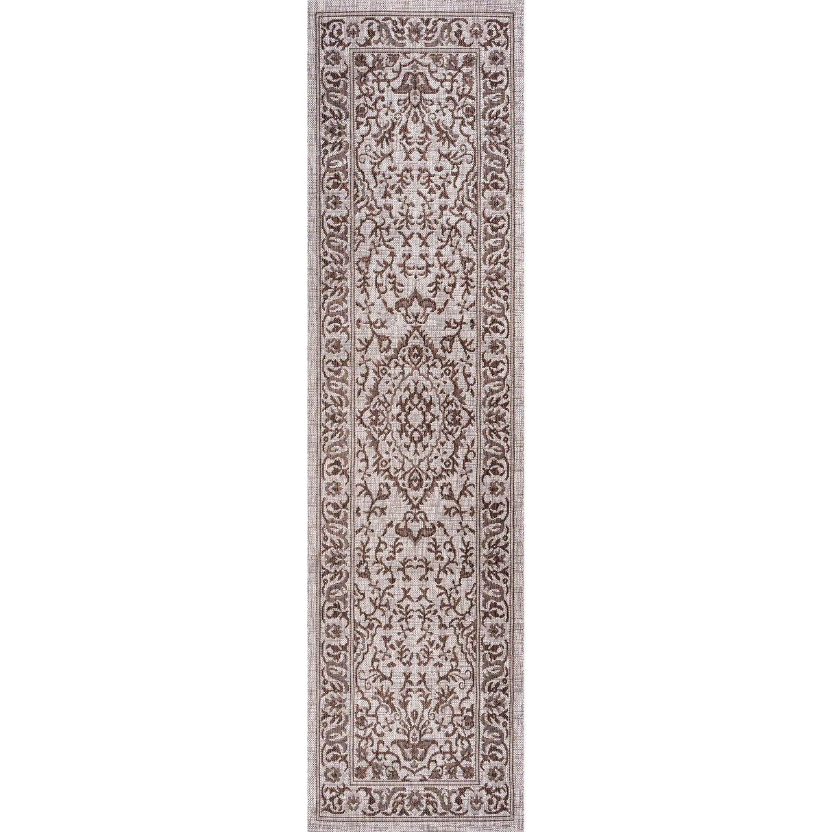 Jerash Ornate Medallion Indoor/Outdoor Runner Rug