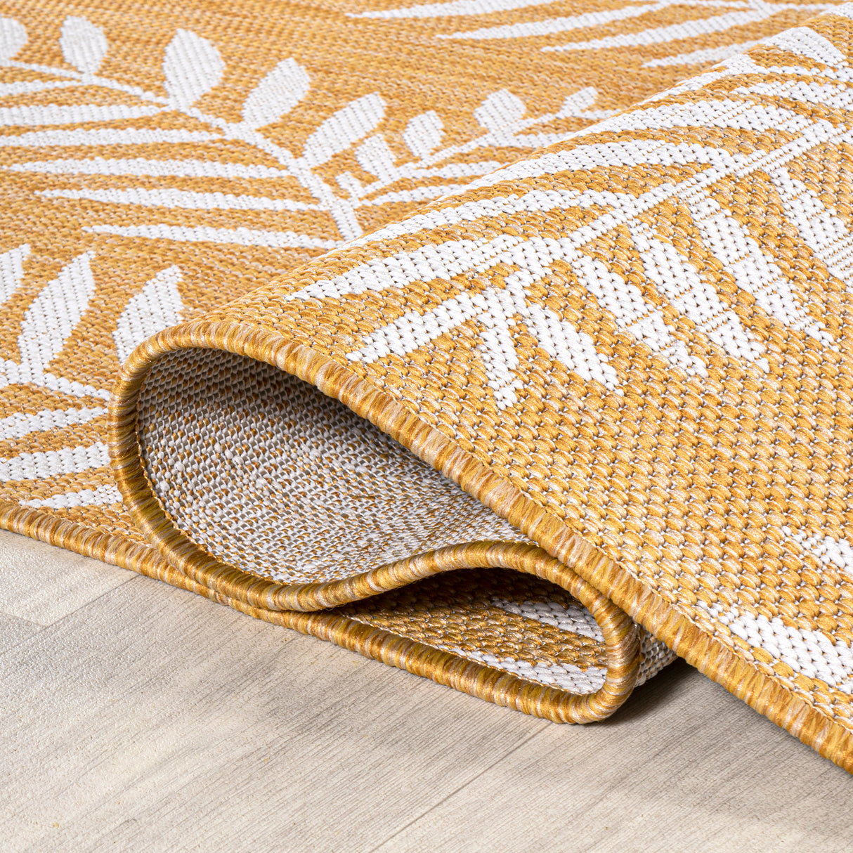 Nevis Palm Frond Indoor/Outdoor Square Area Rug