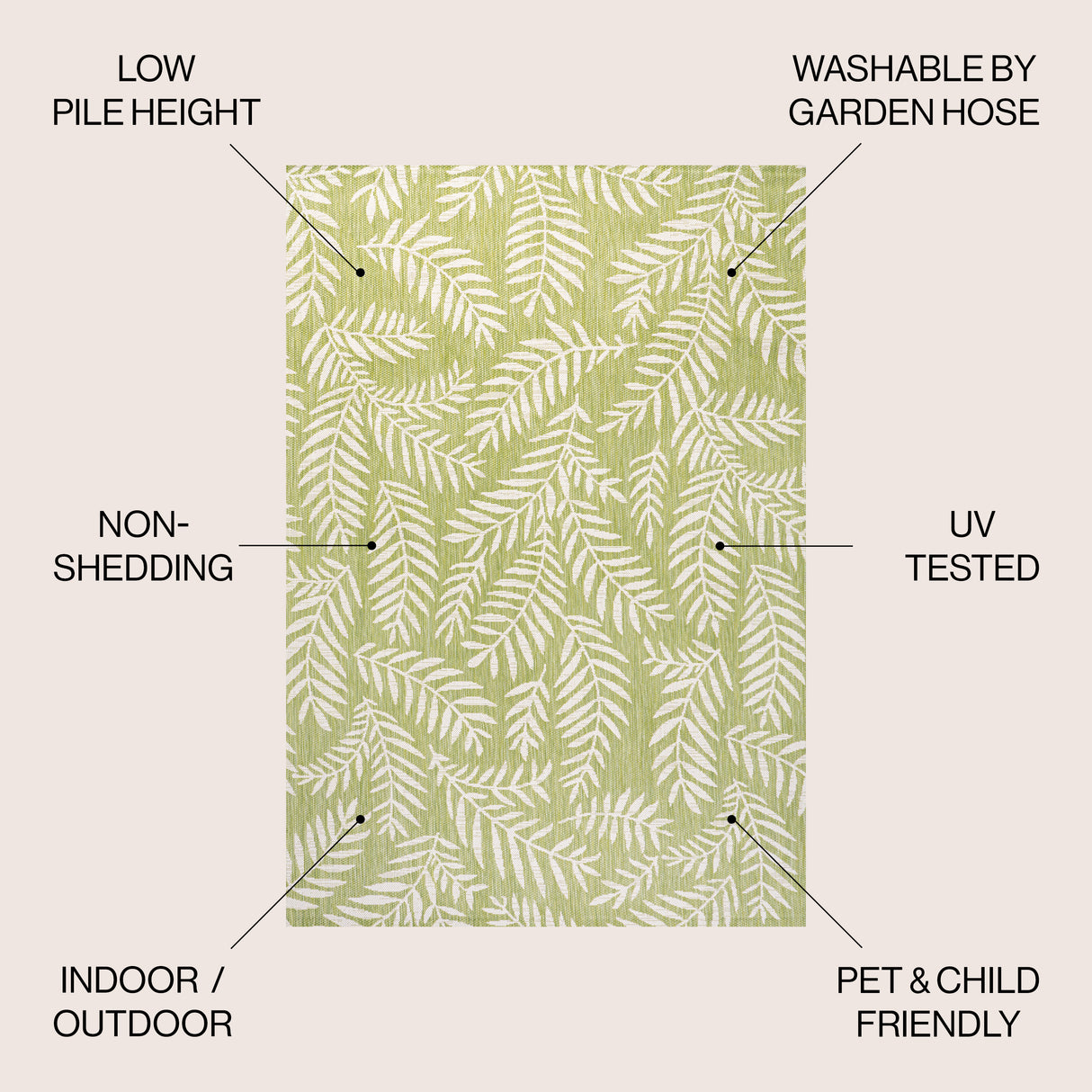 Nevis Palm Frond Indoor/Outdoor Area Rug