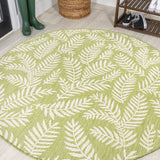 Nevis Palm Frond Indoor/Outdoor Round Area Rug