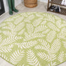 Nevis Palm Frond Indoor/Outdoor Round Area Rug