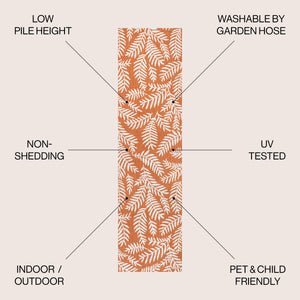 Nevis Palm Frond Indoor/Outdoor Runner Rug