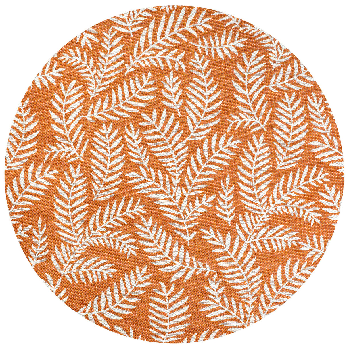 Nevis Palm Frond Indoor/Outdoor Round Area Rug