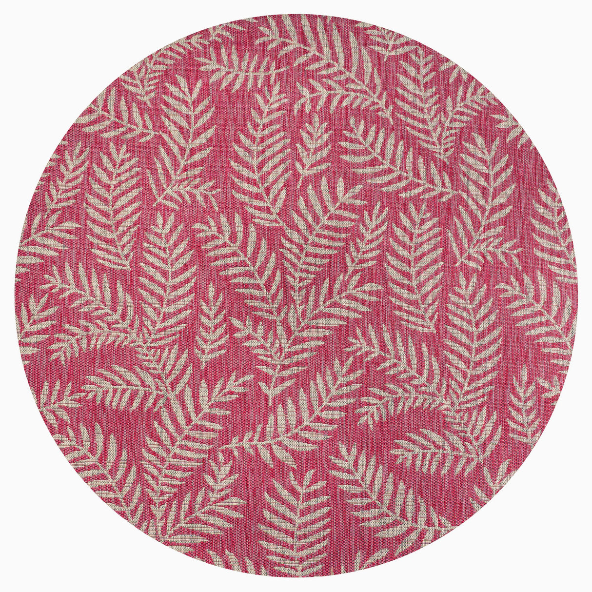 Nevis Palm Frond Indoor/Outdoor Round Area Rug