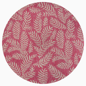 Nevis Palm Frond Indoor/Outdoor Round Area Rug