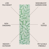 Nevis Palm Frond Indoor/Outdoor Runner Rug