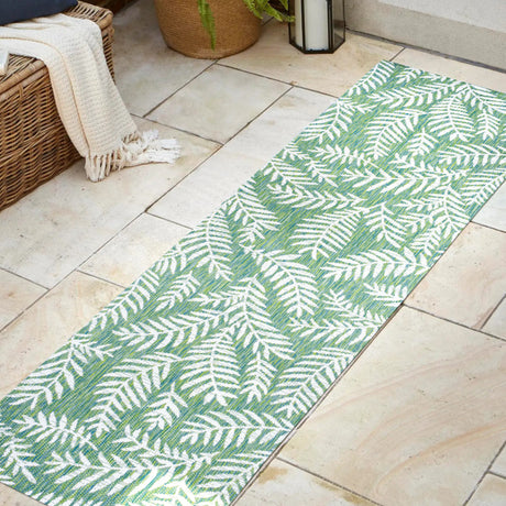 Nevis Palm Frond Indoor/Outdoor Runner Rug