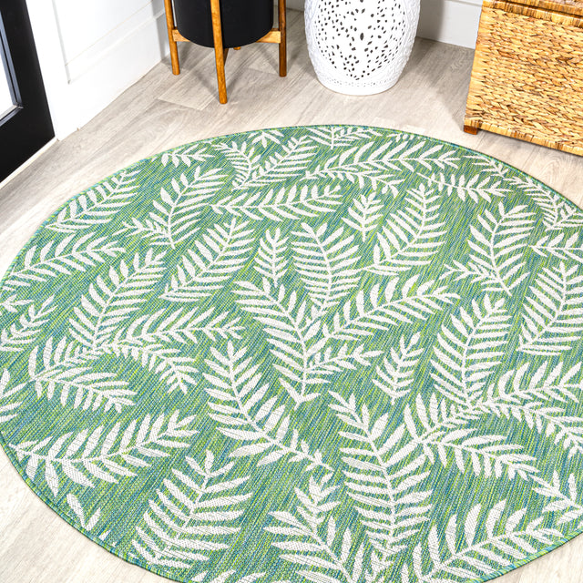 Nevis-Palm-Frond-Indoor/Outdoor-Round-Area-Rug-Area-Rugs