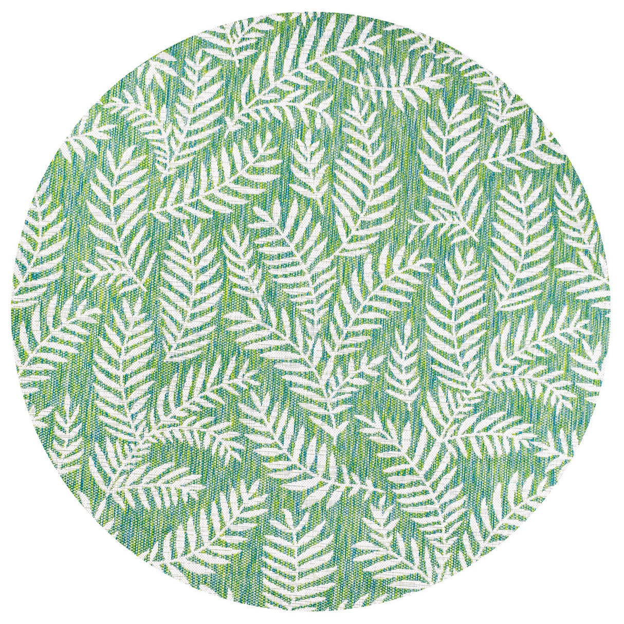 Nevis Palm Frond Indoor/Outdoor Round Area Rug