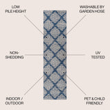 Tuscany Ornate Medallions Indoor/Outdoor Runner Rug