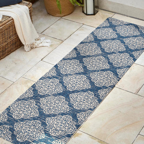 Tuscany Ornate Medallions Indoor/Outdoor Runner Rug