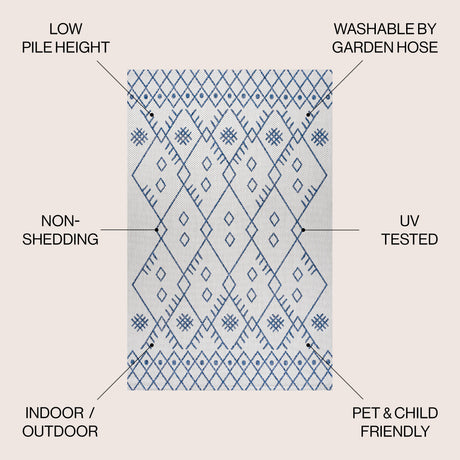 Boho Moroccan Area Rug