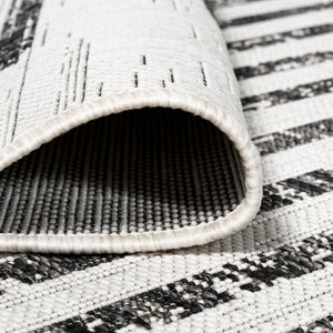 Zolak Berber Stripe Geometric Indoor/Outdoor Square Area Rug