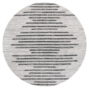Zolak Berber Stripe Geometric Indoor/Outdoor Round Area Rug