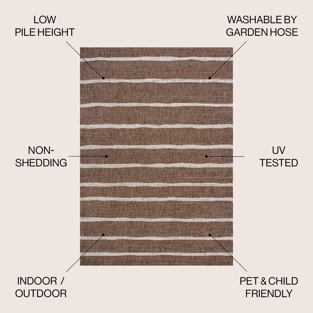 Colonia Berber Stripe Indoor/Outdoor Area Rug