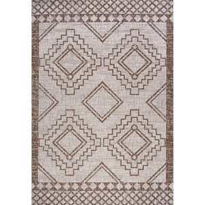 Marokko Diamond Tribal Medallion Indoor/Outdoor Area Rug