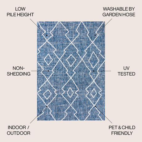 Carwa Tribal Diamond Trellis  Area Rug