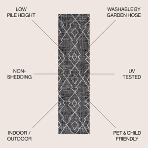 Carwa Tribal Diamond Trellis Indoor/Outdoor Runner Rug