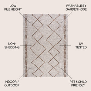 Derya Tribal Diamond Trellis Indoor/Outdoor Area Rug