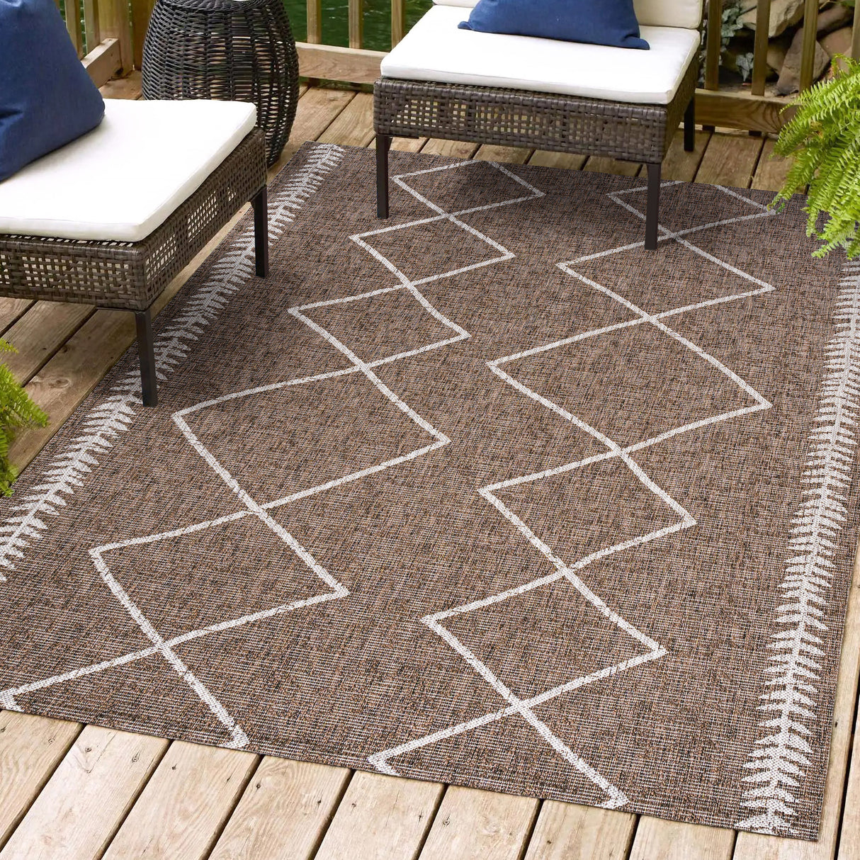 Derya-Tribal-Diamond-Trellis-Indoor/Outdoor-Vintage-Area-Rug-Area-Rugs