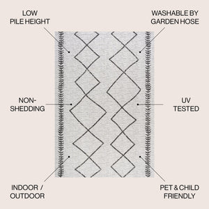 Derya Tribal Diamond Trellis Indoor/Outdoor Area Rug