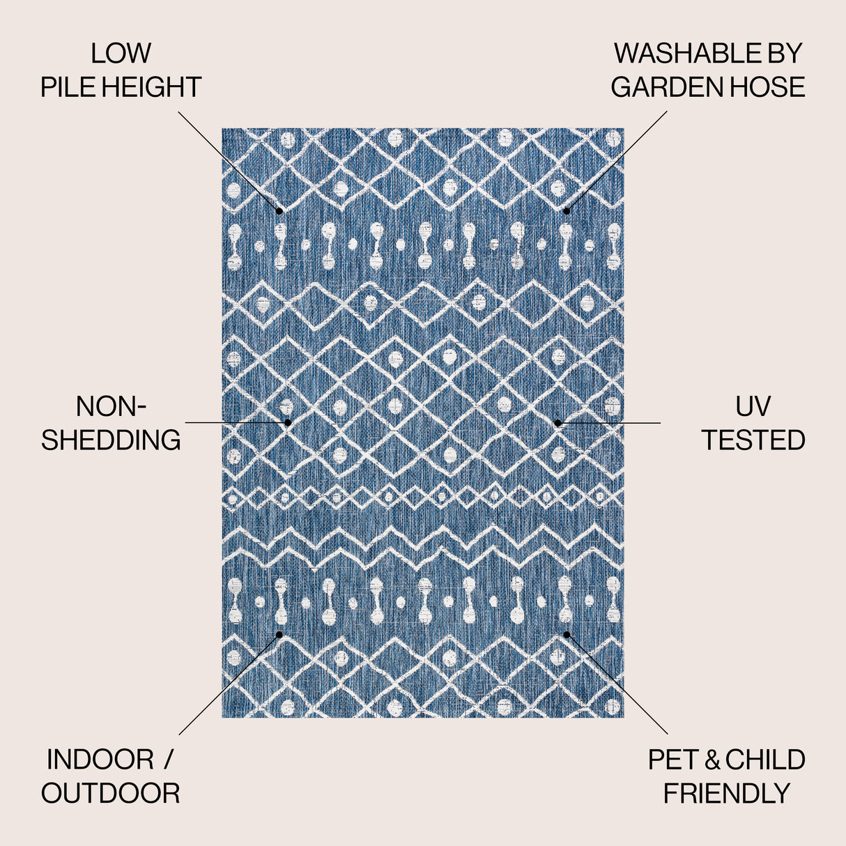Nokat Tribal Bohemian Indoor/Outdoor Area Rug