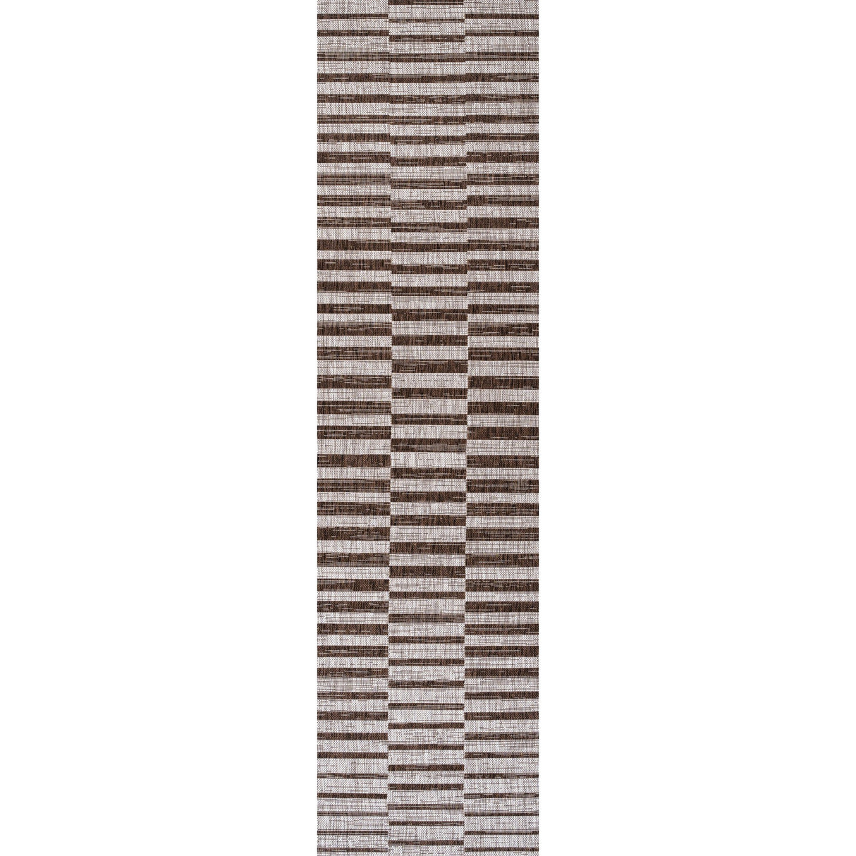 Sukie Modern Offset Stripe Indoor/Outdoor Runner Rug