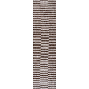 Sukie Modern Offset Stripe Indoor/Outdoor Runner Rug