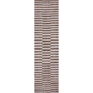 Sukie Modern Offset Stripe Indoor/Outdoor Runner Rug