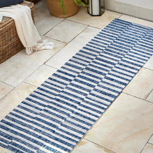 Sukie Modern Offset Stripe Indoor/Outdoor Runner Rug