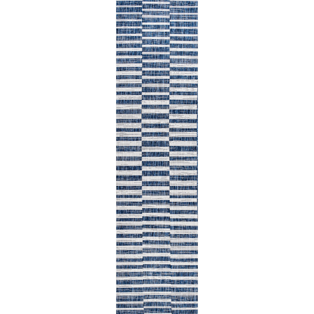 Sukie Modern Offset Stripe Indoor/Outdoor Runner Rug