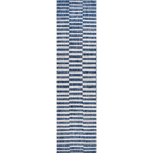Sukie Modern Offset Stripe Indoor/Outdoor Runner Rug