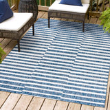 Sukie Modern Offset Bold Stripe Indoor/Outdoor Area Rug