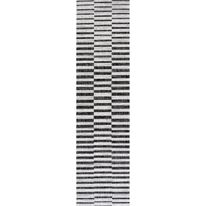 Sukie Modern Offset Stripe Indoor/Outdoor Runner Rug